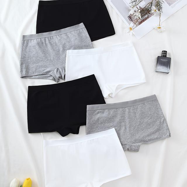 TEMU 6-pack Mixed Color Women's Leggings, Style Women's Underwear For Fall And Winter, Designed To Prevent