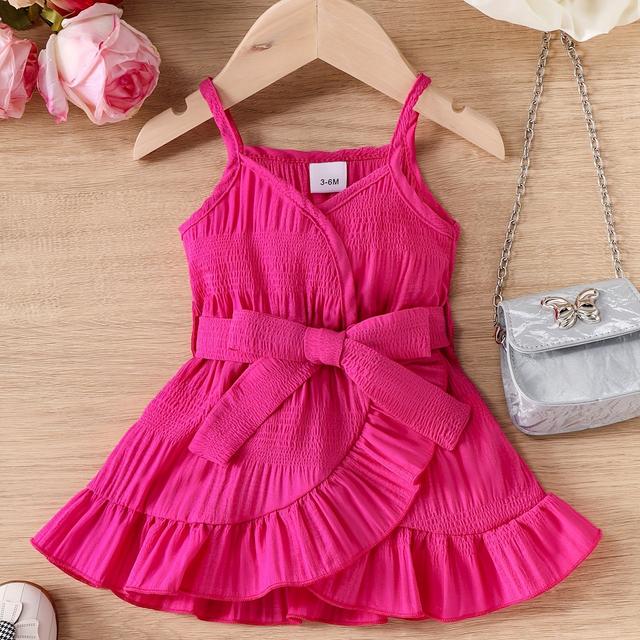 TEMU Encantador Vestido de Tela Jacquard Verde para Niñas Pequeñas - Vestido de Princesa sin con Fruncido y de , Lavable a Máquina, Vestido de Princesa para Niñas Pequeñas