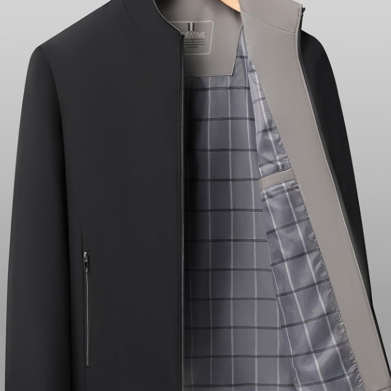 TEMU Men's Business Jacket, Men's Executive Jacket, Solid Color High-, Spring/autumn/spring/autumn, Small Collar