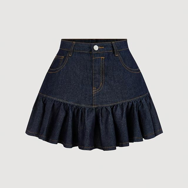 TEMU Lässiger modischer Alltags-Denimrock für Damen