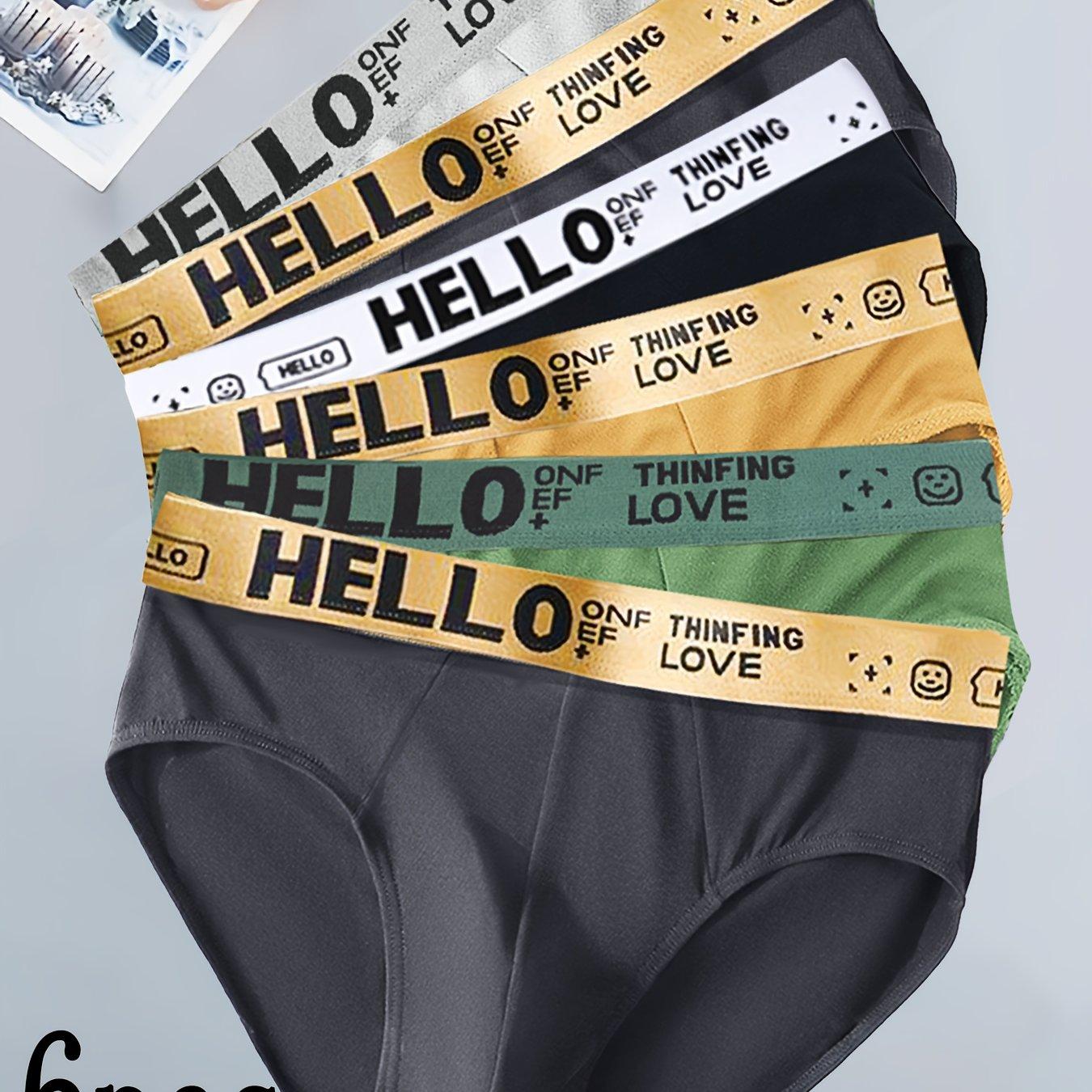 TEMU Calzoncillos Clásicos para Hombre - 6 Piezas Aleatorias - Ropa Interior Transpirable - , y