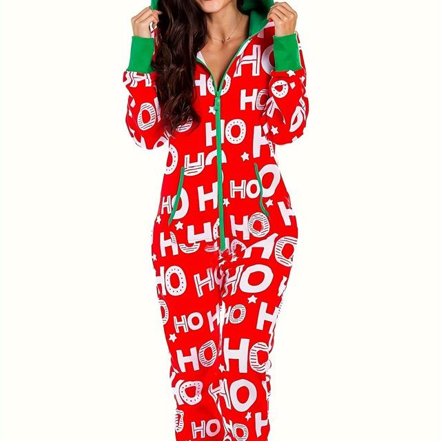 TEMU Christmas Long Printed Bodysuit