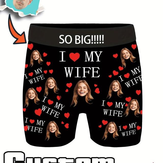 TEMU Custom Face Boxers With Picture, Personalized Face Photo Boxers, Funny Underwear With Face, Funny Gag Gifts For Dad/husband/boyfriend