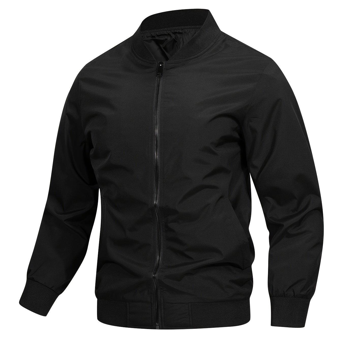 TEMU Herren Pilotenjacke Casual Mode Leichtgewichtige Vollreißverschluss Windjacke