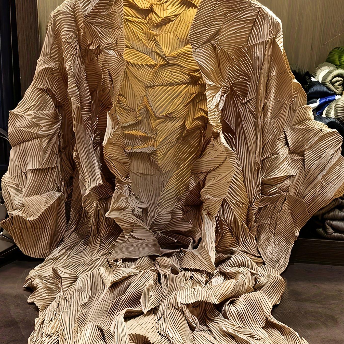 TEMU Veste plissée Femme Printemps 2025 Nouveau Cardigan diamant Manteau trench et fin Mi-long