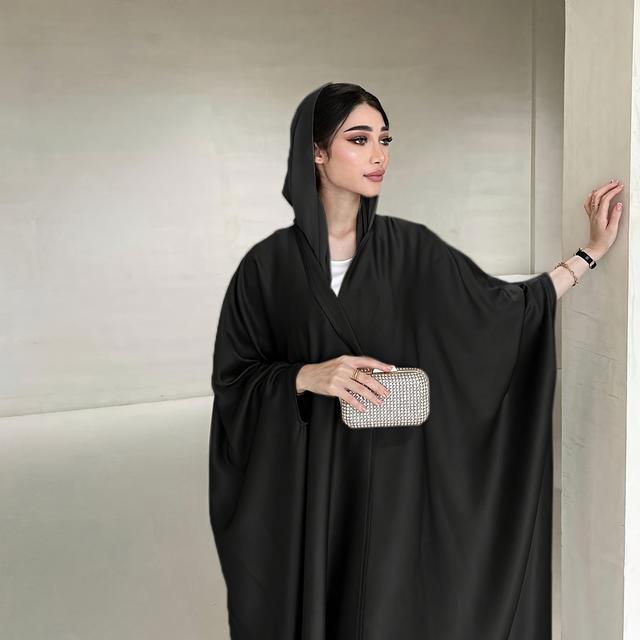 TEMU ชุดอบายาแขนค้างคาวหลวมสำหรับผู้หญิงมุสลิม แฟชั่นเรียบหรูและมีสไตล์ ผลิตจากผ้านุ่มเบาและตีขึ้นรูป