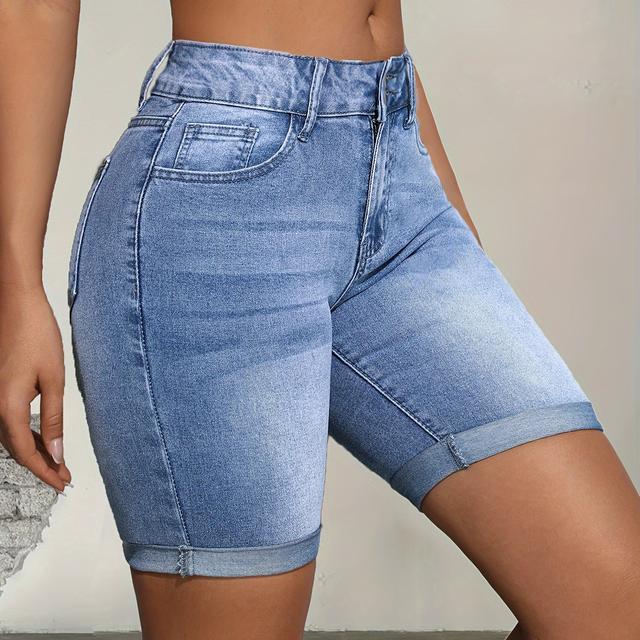 TEMU Blue Cat Fashion Elastic Cuff Mid-pants