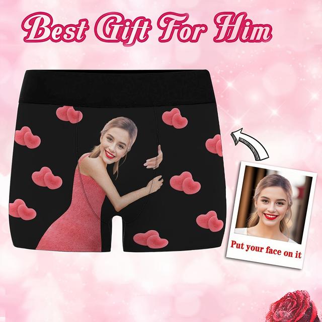 TEMU Individuelle DIY-Unterwäsche, Herrenunterwäsche, Personalisierte Foto-Unterwäsche, Geschenk für Freund oder Ehemann, Originelle Unterwäsche