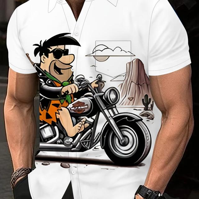 TEMU Camisetas Divertidas para Hombres con Estampado 3D, Manga Corta y Secado Rápido, Ropa Casual , , Camisas Hawaianas para Hombres