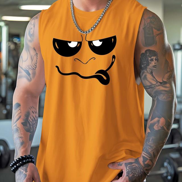 TEMU Camisola de grande e para homem - , de secagem rápida, sem , com design de irritado, moda casual americana , roupa de ginásio , camisola de de ginásio | Top | Ajuste confortável, Tamanho grande