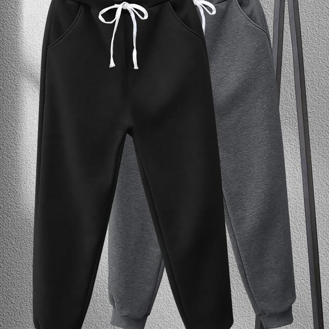TEMU 2 Men's Casual Trendy Sports Large Size Trousers Suitable For Indoor And Outdoor Casual Sports Wear