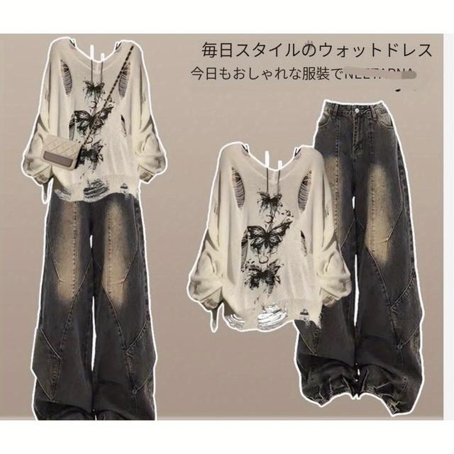 TEMU 【2025年春夏】おしゃれなレトロジーンズとトな服装が特徴。簡単で快適なスを体現する女性向け。
