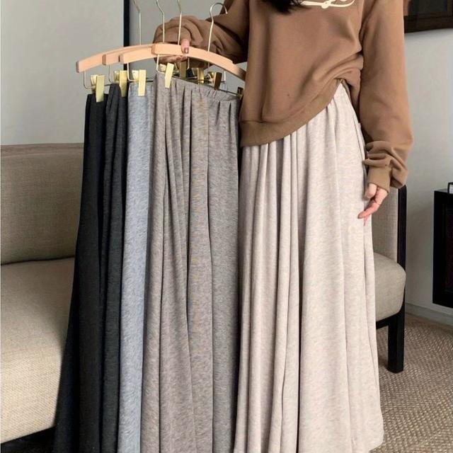 TEMU プラスサイズ - プラスサイズの女性用Aラインスカート、春夏2025年、新しいスタイル、カーブした女性用、ゆったりとしたフなスタイル、高級、体重200-300ポンド用。