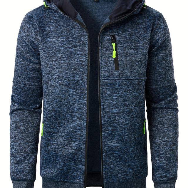 TEMU Autumn And Winter Men's Casual Plush Sweater Fashion Knit Top