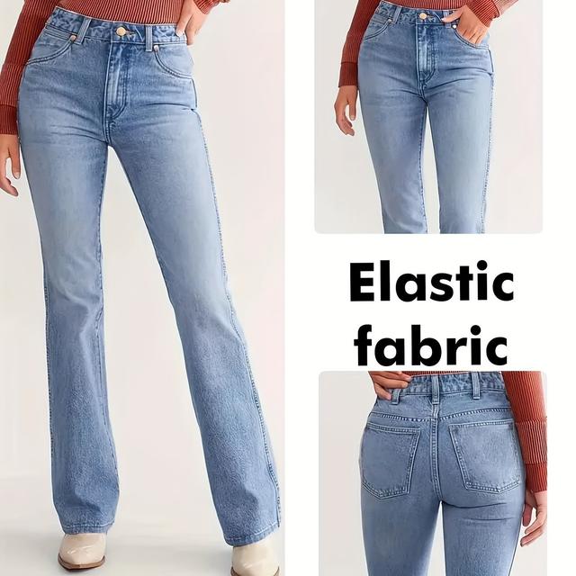 TEMU Women's Elegant -leg Jeans