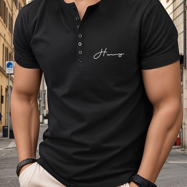TEMU Men's Casual Fashion Henry Shirt Executive Top
