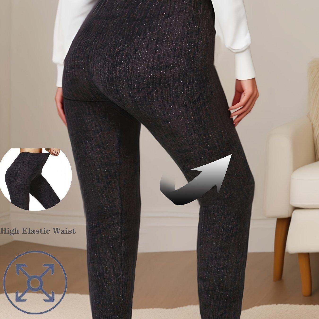 TEMU Plus Size, Plus Size Y Leggings Women Soft Tights Outfits Pants Hemp Dot Color High Elasticity Waisted Wear Trousers