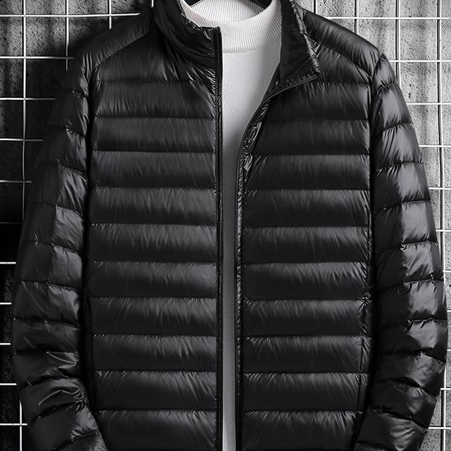 TEMU Men's Lightweight Jacket, Fashionable And Warm For Autumn And Winter, Perfect For Casual