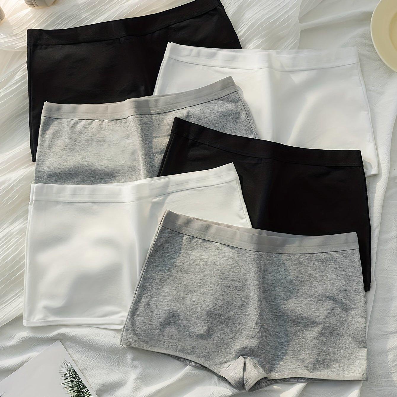 TEMU 6pcs Mixed Color Women's Underwear Autumn And Winter Women's Underwear