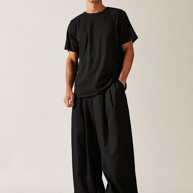 TEMU بنطلون رجالي فضفاض بجيوب، سروال كاجوال للأنشطة الخارجية كهدية