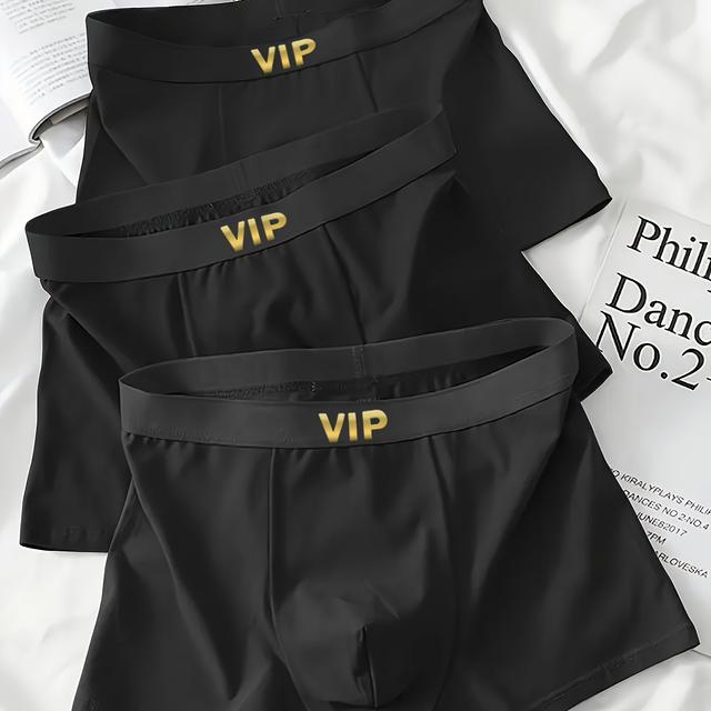 TEMU 3pcs 's Fashion Underwear: Soft, Comfortable, Breathable Black Briefs For Casual Attire