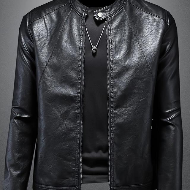 TEMU Men's Casual Stand Collar Jacket