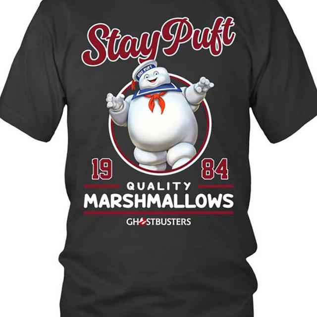 TEMU Men's " Marshmallow For Man" Graphic T-shirt - Black, Fun Design, Soft Cotton, Short Sleeve, Casual Fit, Machine Washable, Casual Wear | Crew Neck Shirt | Cotton Fabric, Plus Size