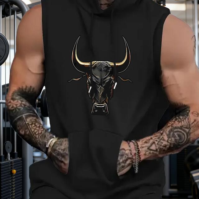 TEMU Camiseta sin con Capucha y Diseño de Cabeza de , Ideal para Deportes , Entrenamientos en el Gimnasio, Actividades al Aire Libre y Uso Casual. Chaleco con Capucha