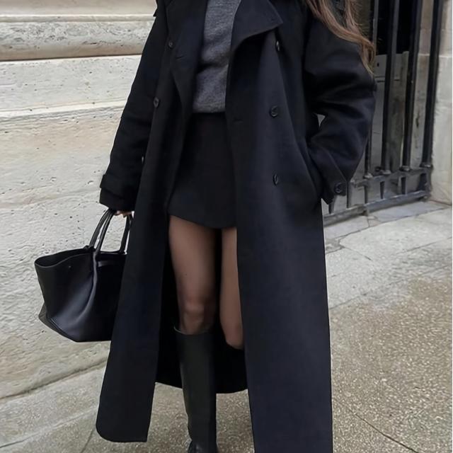 TEMU Indefeir Fall/winter 2019 Women's Fashion -breasted Windbreaker Jacket