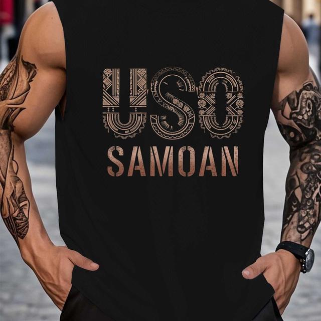 TEMU Use Vusure Samoan Tribal Plus Size Men's Vest, Plus Size