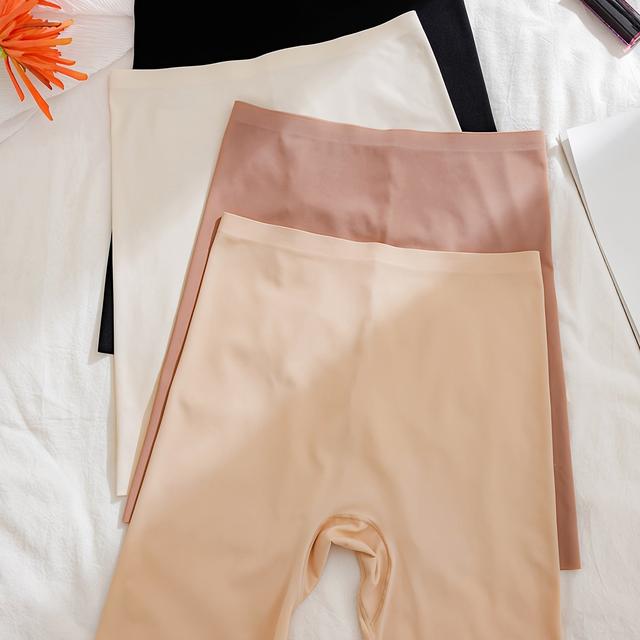 TEMU 4pcs Of Traceless High-waisted Flat-leg Safety Pants For Women, Bottoming Pants To Prevent , Lift And Tighten Abdomen