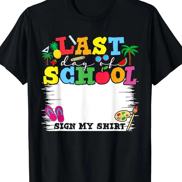 TEMU Of School Sign My Shirt Teacher Student Boys Girls T-shirt Funny Short Sleeve Tshirt