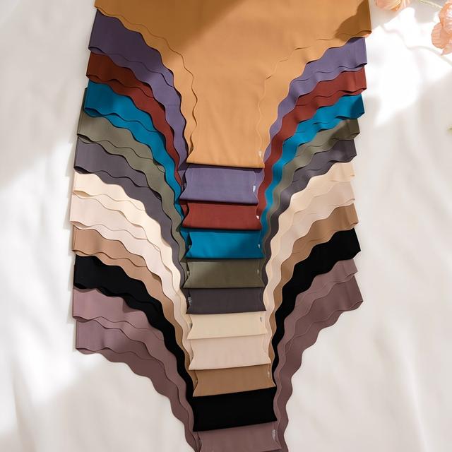 TEMU 12 Stück Solide Muschelkante Niedrige Taille Slips, Einfache Bequeme Atmungsaktive Dehnbare Unterwäsche, Damen Dessous & Unterwäsche