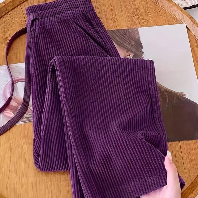 TEMU Nuevos Pantalones de para Mujer, Corte y Ajustado, Ideales para y Otoño