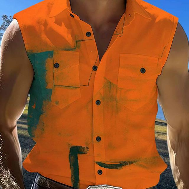 TEMU Men's Vest Trendy And Fashionable Vest Men's Sleeveless Casual Slim- Shirt Casual Vest With Double Pockets Wrinkle-resistant Soft Summer Shirt High-quality Casual Attire, Plus Size