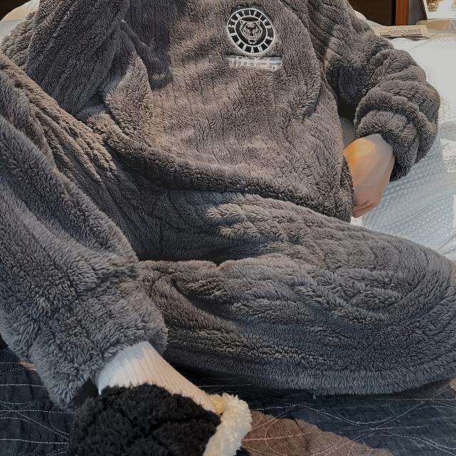 TEMU Ensemble Pyjama Homme à Enfiler, et Confortable, Haut et Bas à Rayures, pour l'Hiver !