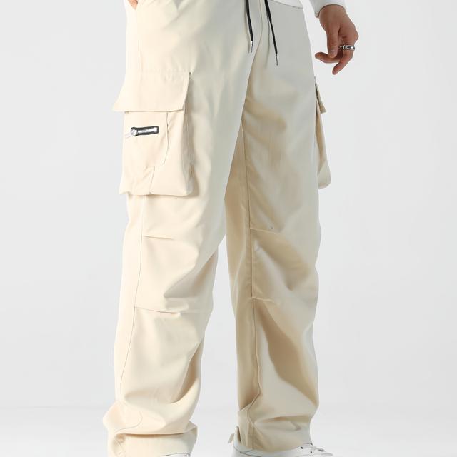 TEMU Men's Stylish Cargo Pants - Casual Loose Fit With Multiple Pockets, Spring/fall Outdoor Activities