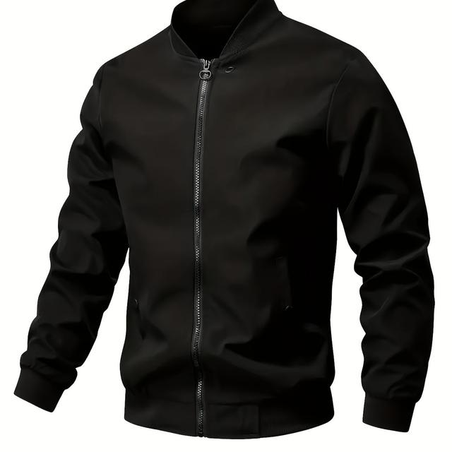 TEMU Chaqueta Casual con Cremallera para Hombre, Chaqueta de Béisbol, Chaqueta Casual Delgada para Jóvenes