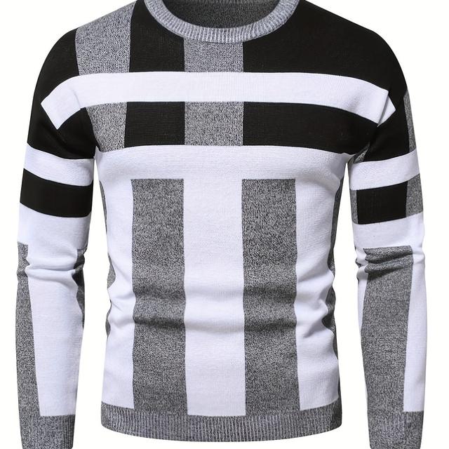 TEMU 2023 Cross-Border Herbst/Winter Neue Herrenmode Jacquard-Pullover Casual Strickjacke