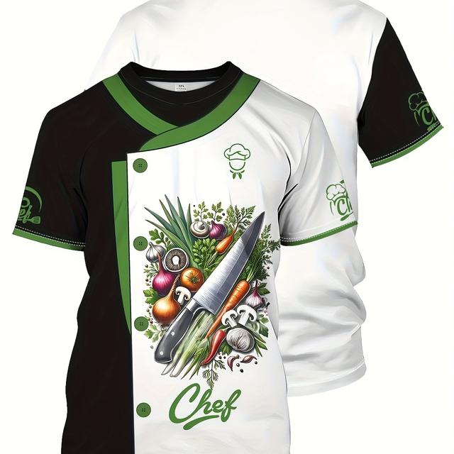 TEMU Beautiful 3d Printed , Women's Chef Shirts, Stylish Work Attire