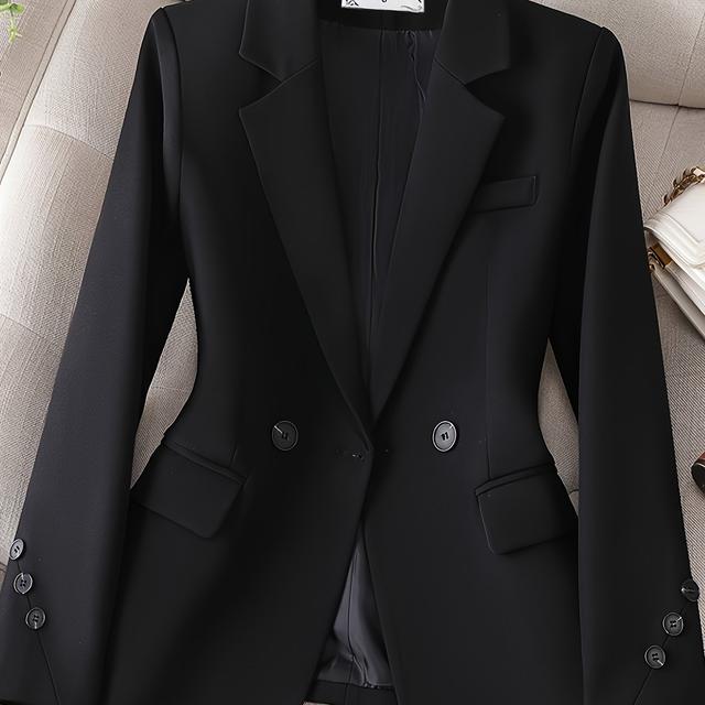 TEMU Elegant Women's Suit Women' Professional Suit Autumn And Winter Suit Spring And Autumn Casual Slim Fit Business Work Temperament