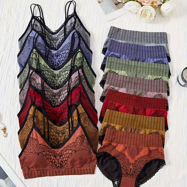 TEMU 7-delige High Waist Court Style Tummy Control Slips met Dubbele Schouderbandjes | Barok , Mid Rise, Verwijderbare Vulling, Geschikt voor Volwassen Vrouwen