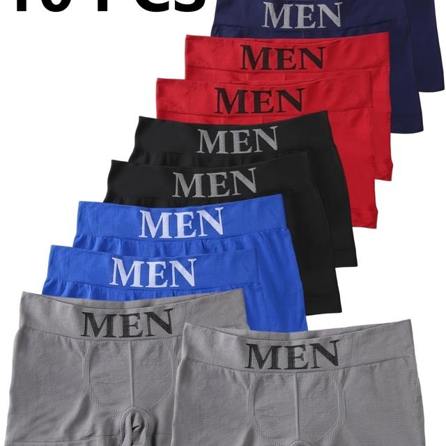 TEMU 10pcs Pack Of 's Briefs And Boxer Briefs, Athletic Seamless Breathable Boxer Briefs, , Recommended For Sizes S-xl