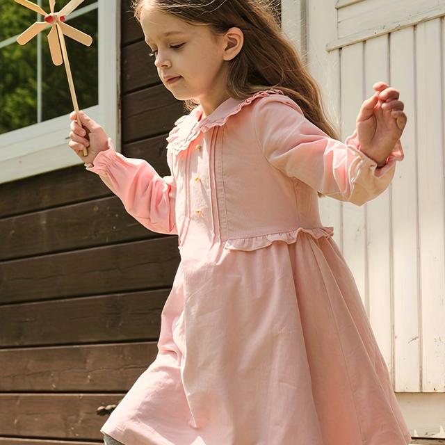 TEMU فستان خريفي للبنات من DAVE&BELLA وتنورة من قماش قمصلي مخصر للصغار، ملابس قطن خالص جديدة لعام 2024 للأطفال في مرحلة المراهقة المتوسطة والكبيرة