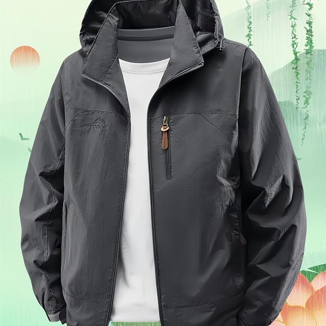 TEMU 남성용 경량 스포츠 런닝 캐주얼 아웃도어 루즈 재킷 (클라이밍 및 낚시용), 남성용 후드 스웨트셔츠