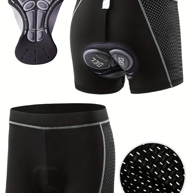 TEMU شورتات ركوب الدراجات للرجال مع امتصاص الصدمات - بنطلونات ضغط لركوب الدراجة، خصر مطاطي، شورتات جبلية وطريقية لكل غير شفافة