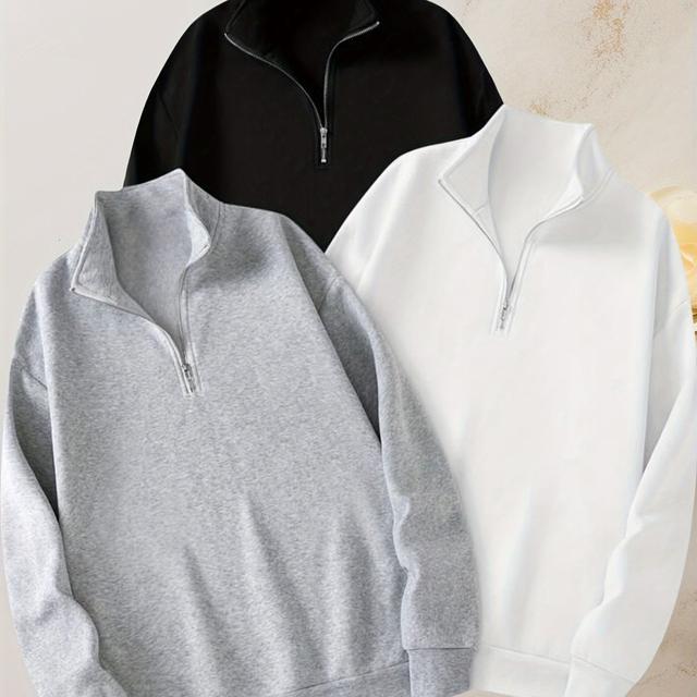 TEMU メンズカラースポーツジャケット、カラー付きフロントスポーツジャケット