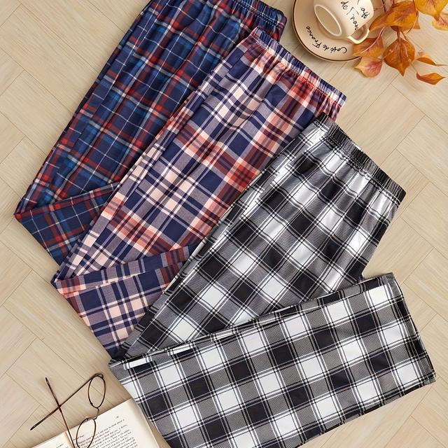 TEMU Men's 3pcs Print Pajama Set With Casual Sleep Pants