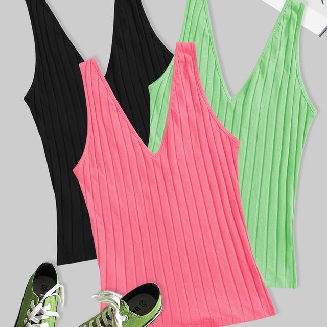 TEMU Women's Casual Polyester Blouse With V-neck, Breathable, Machine Washable, -piece Set For Spring, Summer, And Fall