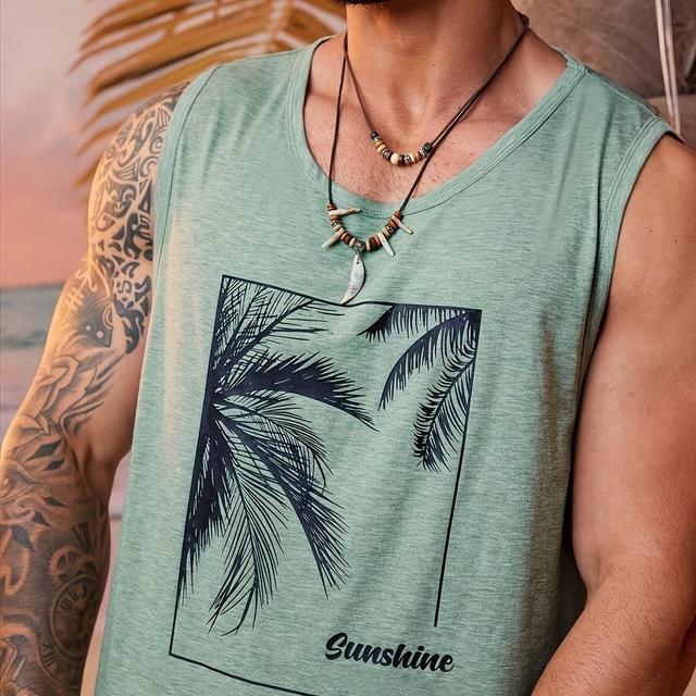 TEMU Men's Tank Top, Loose Sleeveless Shirt For Summer, Clothing